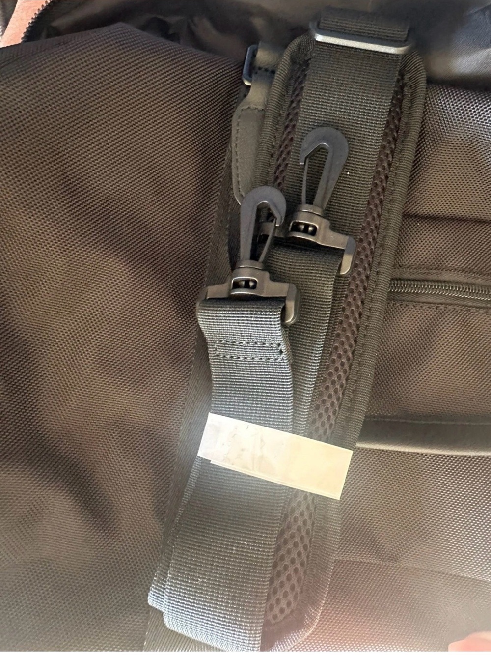 Bonobos~Black Ballistic Nylon Duffle Bag w/ Leather Accents-Adjustable
Strap~NWT - Picture 6 of 16